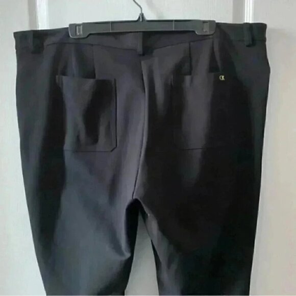 Calvin Klein Ankle Cropped Pants Black Cigarette Trousers Size 20W - Picture 7 of 16